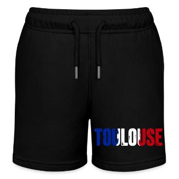 Toulouse, France - Kids Organic Sweat Shorts by Stanley/Stella - black - Front