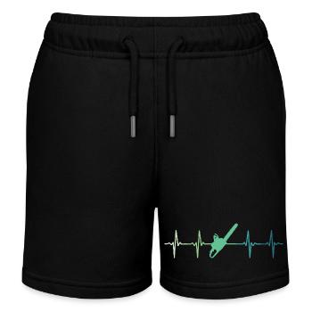 Bûcheron battement de coeur tronçonne  - Short de jogging enfant bio Stanley/Stella - noir - Devant