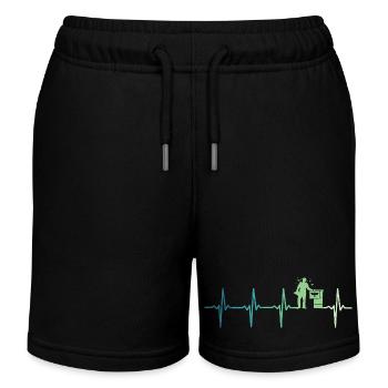 Beekeeper Beekeeper's heartbeat - Kids Organic Sweat Shorts by Stanley/Stella - black - Front
