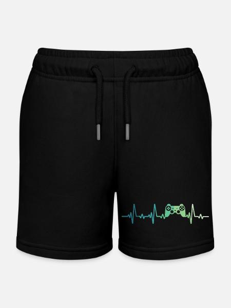 console controleur battement de coeur Gamer - Short de jogging enfant bio Stanley/Stella - noir