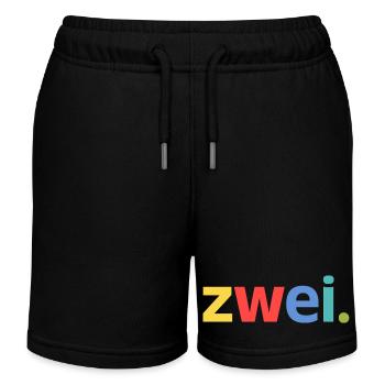 2nd Birthday Boy – 2 Years Two - Kids Organic Sweat Shorts by Stanley/Stella - black - Front