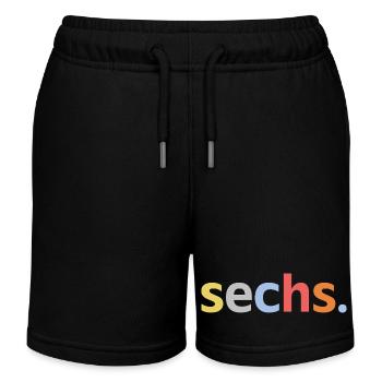 6. Geburtstag Junge Sechs 6 Jahre Jubiläum  - Kinder Organic Joggingshorts Mini Bolter von Stanley/Stella - Schwarz - Vorne