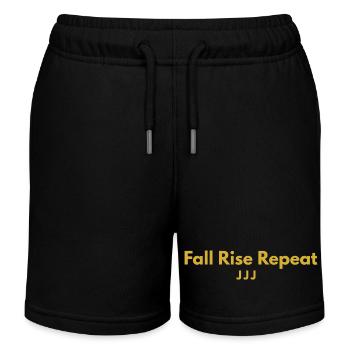 Fall Rise Wiederholung - Kinder Organic Joggingshorts Mini Bolter von Stanley/Stella - Schwarz - Vorne