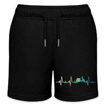 Scooter battement de coeur cyclomoteur roller - Short de jogging enfant bio Stanley/Stella - noir - Devant