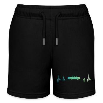 Pick-up battement de coeur voiture tout terrain - Short de jogging enfant bio Stanley/Stella - noir - Devant
