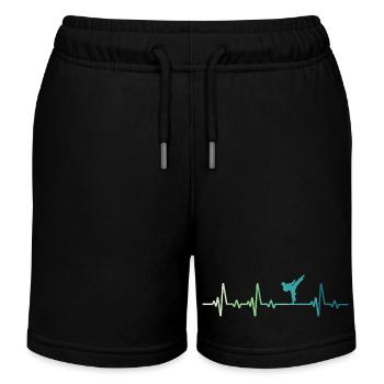 Taekwondo Taekwondo Herzschlag - Kinder Organic Joggingshorts Mini Bolter von Stanley/Stella - Schwarz - Vorne