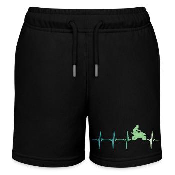 Quad Heartbeat ATV - Kinder Organic Joggingshorts Mini Bolter von Stanley/Stella - Schwarz - Vorne