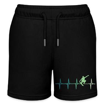 Skate Skater Battement de Cœur skateboard  - Short de jogging enfant bio Stanley/Stella - noir - Devant
