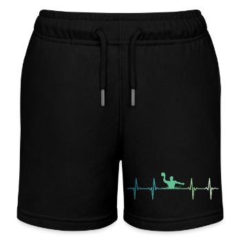 Water polo Heartbeat Water polo - Kids Organic Sweat Shorts by Stanley/Stella - black - Front