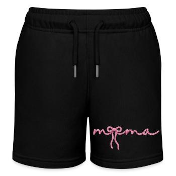 Mama Schleife - Kinder Organic Joggingshorts Mini Bolter von Stanley/Stella - Schwarz - Vorne