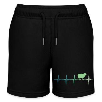 moutons battement de cœur mouton moutons - Short de jogging enfant bio Stanley/Stella - noir - Devant