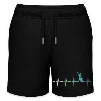 Schmiedhammer, Herzschlag, Metallarbeiter - Kinder Organic Joggingshorts Mini Bolter von Stanley/Stella - Schwarz - Vorne