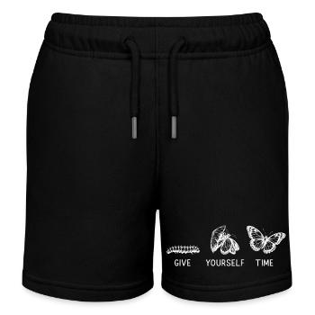 Jardin inspirant des papillons monarques - Short de jogging enfant bio Stanley/Stella - noir - Devant