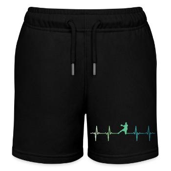 Handbal hartklop handbal - Kinder sweatshort biologisch Stanley/Stella - zwart - Voor