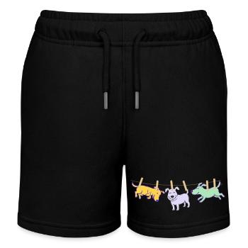 T-shirt pour chien, idée cadeau drôle de corde à linge - Short de jogging enfant bio Stanley/Stella - noir - Devant