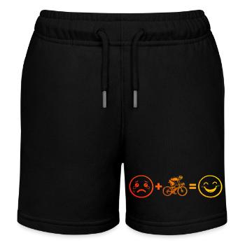 Idée cadeau pour un vélo de route avec vélo de route - Short de jogging enfant bio Stanley/Stella - noir - Devant