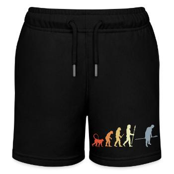 Bäcker Evolution Retro Look - Kinder Organic Joggingshorts Mini Bolter von Stanley/Stella - Schwarz - Vorne
