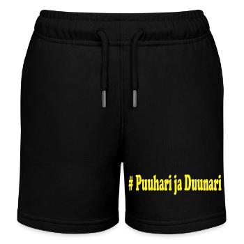 #Puuhari und Duunari - Kinder Organic Joggingshorts Mini Bolter von Stanley/Stella - Schwarz - Vorne