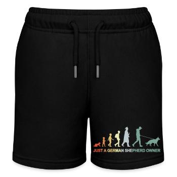 Evolution Schäferhund Besitzer - Kinder Organic Joggingshorts Mini Bolter von Stanley/Stella - Schwarz - Vorne
