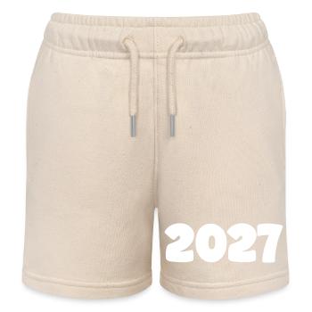2027 white - Kids Organic Sweat Shorts by Stanley/Stella - soft Ecru - Front