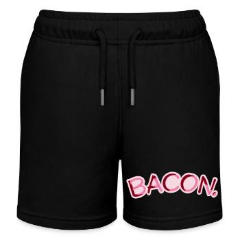 Bacon Speck Lebensmittel Lustig Fleisch Foodie - Kinder Organic Joggingshorts Mini Bolter von Stanley/Stella - Schwarz - Vorne