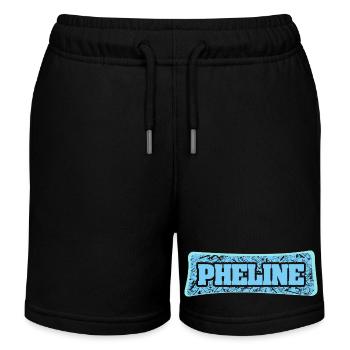 Phline Graffiti Font Blue - Kids Organic Sweat Shorts by Stanley/Stella - black - Front