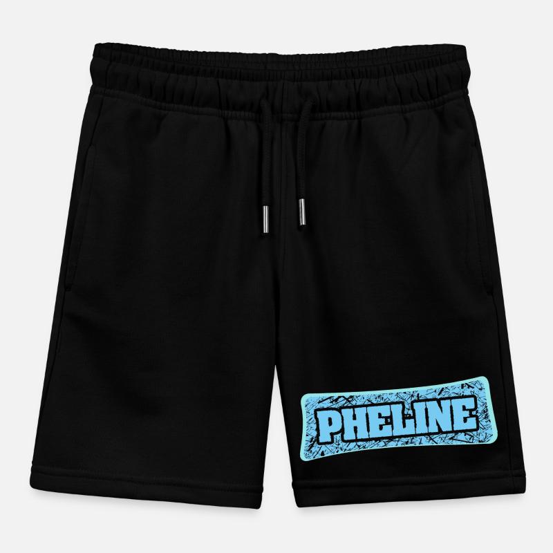 Phline Graffiti Schrift Blau Kinder Organic Joggingshorts Mini Bolter von Stanley/Stella