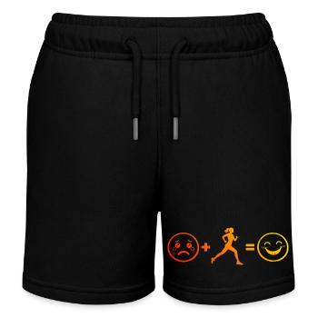 Gift idea for a running with running - Kids Organic Sweat Shorts by Stanley/Stella - black - Front