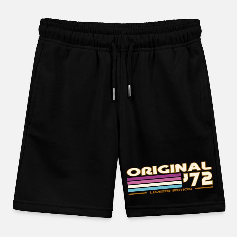 Rayures rétro multicolores 72 Short de jogging enfant bio Stanley/Stella