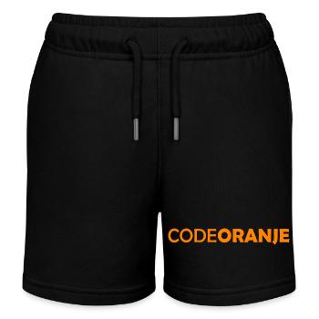 Code Oranje - Nederland - Netherlands Niederlande - Kinder sweatshort biologisch Stanley/Stella - zwart - Voor