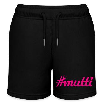 Fête des mères Maman # Hashtag Cœur Citations Cool - Short de jogging enfant bio Stanley/Stella - noir - Devant
