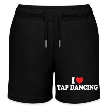 I Love Tap Dancing Tap Dancer Dance - Kids Organic Sweat Shorts by Stanley/Stella - black - Front
