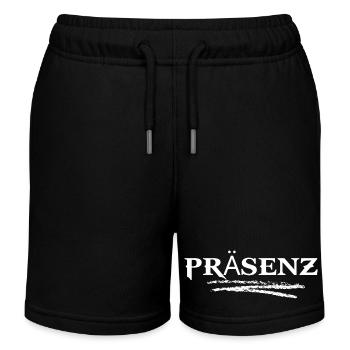 PRÉSENCE – Dans l’ici et maintenant - Short de jogging enfant bio Stanley/Stella - noir - Devant