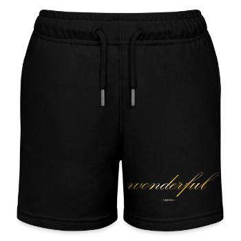 Wunderbar - Kinder Organic Joggingshorts Mini Bolter von Stanley/Stella - Schwarz - Vorne