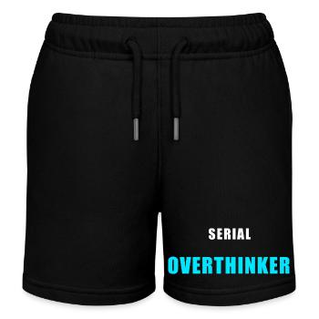 Serial Overthinker – Funny Humor Shirt - Kids Organic Sweat Shorts by Stanley/Stella - black - Front