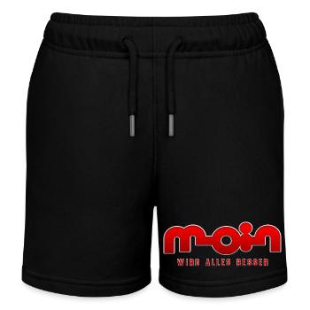 Moin, tout s’améliore - Short de jogging enfant bio Stanley/Stella - noir - Devant