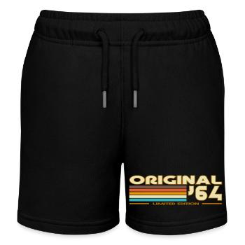 Originales 64 Retro Rainbow - Kinder Organic Joggingshorts Mini Bolter von Stanley/Stella - Schwarz - Vorne