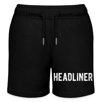 Headliner logo - Kids Organic Sweat Shorts by Stanley/Stella - black - Front