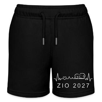 Futuro Zio 2027 Battito Cardiaco Gravidanza - Kinder Organic Joggingshorts Mini Bolter von Stanley/Stella - Schwarz - Vorne