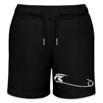 Minimalistische Stethoskop-Linienzeichnung - Kinder Organic Joggingshorts Mini Bolter von Stanley/Stella - Schwarz - Vorne