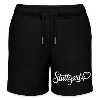 Stuttgart Herzschlag - Kinder Organic Joggingshorts Mini Bolter von Stanley/Stella - Schwarz - Vorne