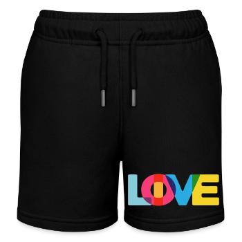 Live Love Festival Rave Party Strand Urlaub Sommer - Kinder Organic Joggingshorts Mini Bolter von Stanley/Stella - Schwarz - Vorne