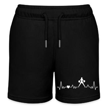 Cheerleader Herzschlag Cheerleading Squad - Kinder Organic Joggingshorts Mini Bolter von Stanley/Stella - Schwarz - Vorne