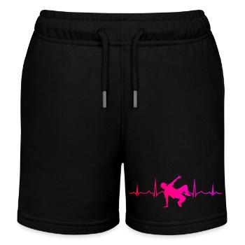 Geschenkidee für einen Breakdancer mit Break Dance - Kinder Organic Joggingshorts Mini Bolter von Stanley/Stella - Schwarz - Vorne