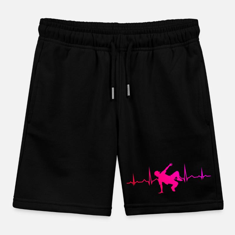 Gift idea for a breakdancer with break dance Kids Organic Sweat Shorts by Stanley/Stella