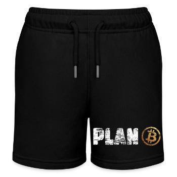 Plan Bitcoin Plan B - Kids Organic Sweat Shorts by Stanley/Stella - black - Front
