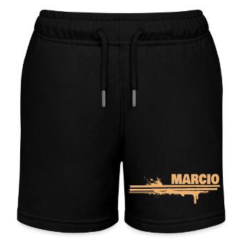 Marcio en peinture - Short de jogging enfant bio Stanley/Stella - noir - Devant