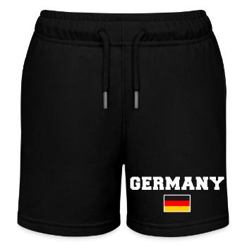 Germany Deutschland  - Kinder Organic Joggingshorts Mini Bolter von Stanley/Stella - Schwarz - Vorne