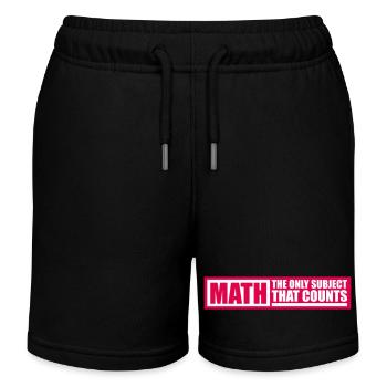 Math The Only Subject That Counts Nerd Mathe Logo - Kinder Organic Joggingshorts Mini Bolter von Stanley/Stella - Schwarz - Vorne