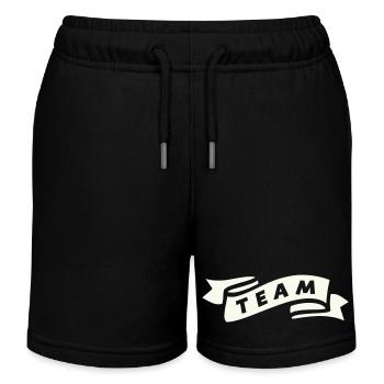 team_banderole - Kids Organic Sweat Shorts by Stanley/Stella - black - Front